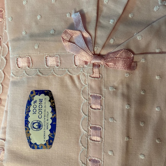 New Imported Italian 2 Pillow Case & Flat Sheet Set A Norma Di Legge No 883 - Picture 8 of 8